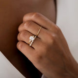 Radiant Cut Colorless Moissanite Vintage Engagement Ring