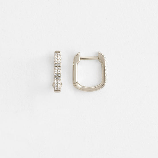 Colorless Moissanite Round Cut Hoop Earring For Women