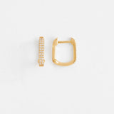 Colorless Moissanite Round Cut Hoop Earring For Women