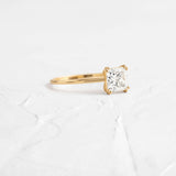 Moissanite Princess Cut Solitaire Engagement Ring