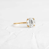 Solitaire Round Cut Moissanite D Color Engagement Ring