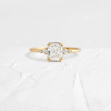 VVS1 Cushion Cut Five Stone Moissanite Proposal Ring