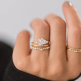 Multi Stone Custer Moisssanite Engagement Ring