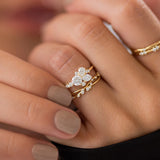 Multi Stone Custer Moisssanite Engagement Ring