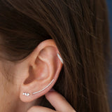 Colorless Moissanite Round Cut Hoop Earring For Women