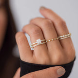 Cushion Cut Fluency D Color Moissanite Wedding Ring