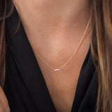 Five Stone Round Cut Moissanite Colorless Pendant Gift For Her
