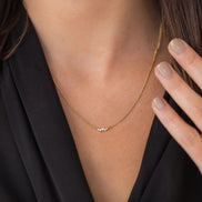 Five Stone Round Cut Moissanite Colorless Pendant Gift For Her
