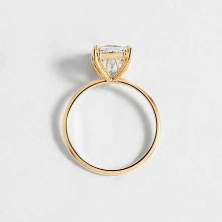 Moissanite Princess Cut Solitaire Engagement Ring