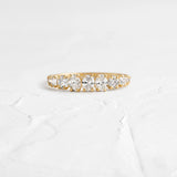 Oval & Round Cut Moissanite Half Eternity Band