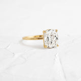 Cushion Cut Solitaire Moissanite Engagement Ring