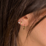 D Color Moissanite Round Cut Stud Push Back Earring