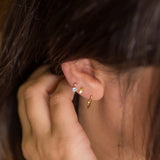 D Color Moissanite Round Cut Stud Push Back Earring