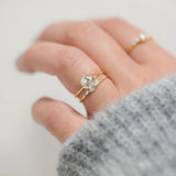 Solitaire Round Cut Moissanite Engagement Ring