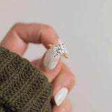 Princess Cut Moissanite VVS1 Vintage Engagement Ring
