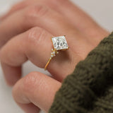 Princess Cut Moissanite VVS1 Vintage Engagement Ring