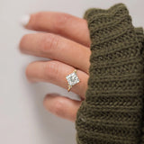 Princess Cut Moissanite VVS1 Vintage Engagement Ring
