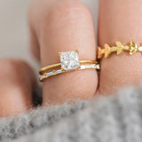 Moissanite Princess Cut Solitaire Engagement Ring