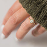 Moissanite Radiant Cut D Color Vintage Halo Engagement Ring