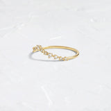 Round Cut Moissanite Curved Eternity Wedding Band