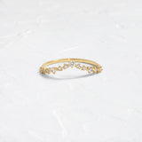 Round Cut Moissanite Curved Eternity Wedding Band