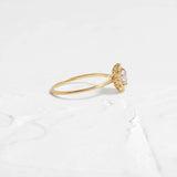 Moissanite Round Cut Floral Halo Wedding Proposal Ring