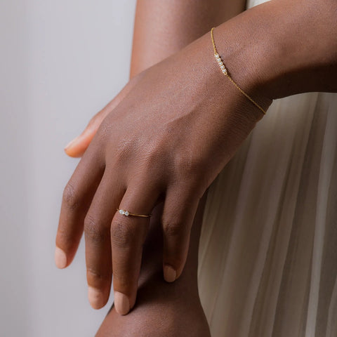 Pear & Round Moissanite Wedding Band For Women