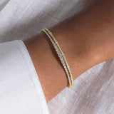 Colorless Moissanite Round Cut Bangle Bracelet Gift For Her