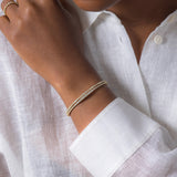 Colorless Moissanite Round Cut Bangle Bracelet Gift For Her