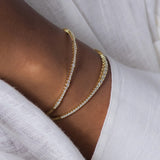 Colorless Moissanite Round Cut Bangle Bracelet Gift For Her