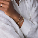 Colorless Moissanite Round Cut Bangle Bracelet Gift For Her