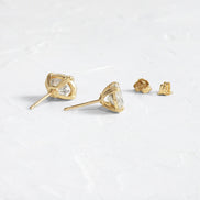 Oval Cut Stud Back Moissanite Earrings For Women