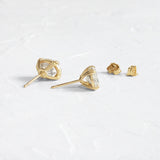 Oval Cut Stud Back Moissanite Earrings For Women