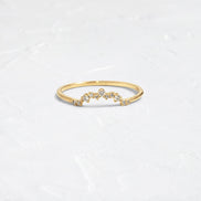 Colorless Round Cut Moissanite Unique Wedding Band