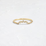 Colorless Round Cut Moissanite Unique Wedding Band
