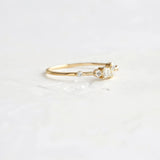Asscher Cut Cluster Moissanite Ring For Women