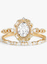 Oval Cut Art Deco Moissanite Colorless Bridal Set For Women