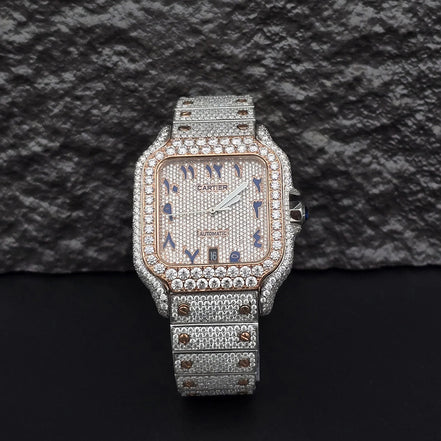 Square Dial Moissnaite Diamond Classic Wrist Watch