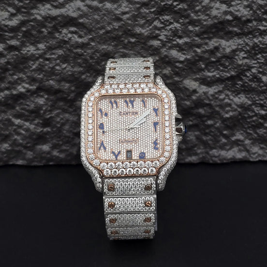 Square Dial Moissnaite Diamond Classic Wrist Watch
