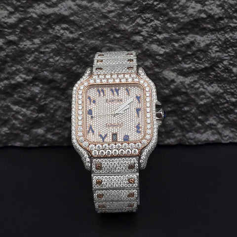 Square Dial Moissnaite Diamond Classic Wrist Watch