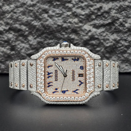 Square Dial Moissnaite Diamond Classic Wrist Watch