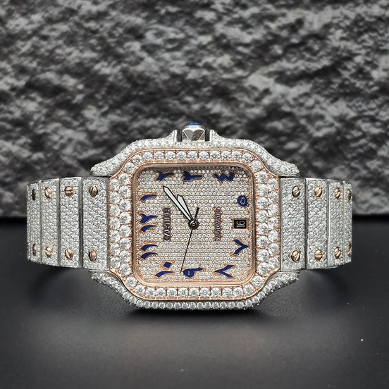 Square Dial Moissnaite Diamond Classic Wrist Watch