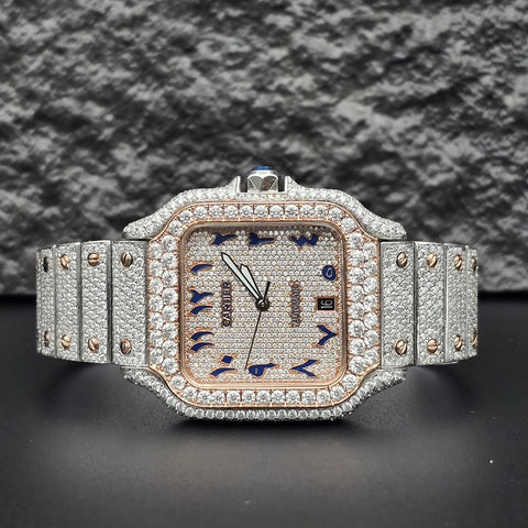Square Dial Moissnaite Diamond Classic Wrist Watch