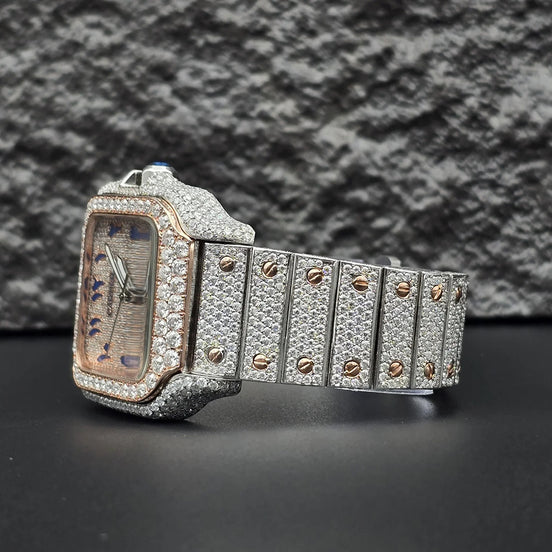 Square Dial Luxury Moissanite Men’s Watch