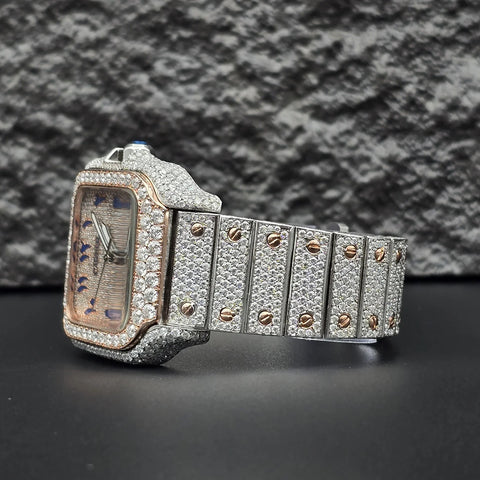 Square Dial Luxury Moissanite Men’s Watch