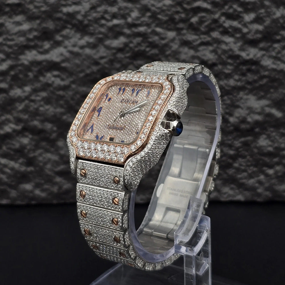Square Dial Luxury Moissanite Men’s Watch