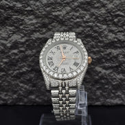 Roman Numeric Elegant Automatic Moissanite Wrist Watch