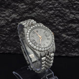 Roman Numeric Elegant Automatic Moissanite Wrist Watch