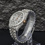 Roman Numeric Elegant Automatic Moissanite Wrist Watch