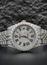 Roman Numeric Elegant Automatic Moissanite Wrist Watch
